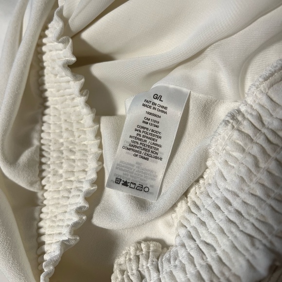 White, one shoulder crop top - Picture 7 of 7